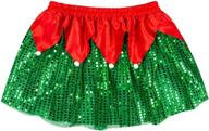 🎅 holiday sequined elf tutu - running costume skirt by gone for a run logo