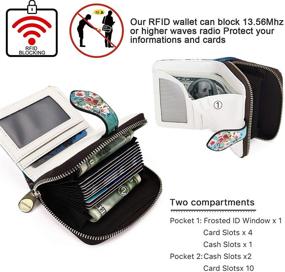 img 1 attached to APHISON Cute Small Women's RFID Blocking Wallet with Zipper Purse, Credit Card Holder Organizer and ID Window (Model 589)