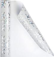 🌈 руспепа блестящая радугой упаковочная бумага со снежинками - 30 дюймов x 32,8 фута логотип