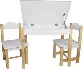 img 4 attached to EasY FoxY ToY Wooden-Kids-Table-and-Chairs-Set with Storage - Reviews & Buying Guide