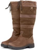 dublin women's wide river equestrian boot - brown: stylish and comfortable riding boots for women logo