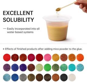 img 2 attached to 🎨 Mica Powder Epoxy Resin Dye - 29 High-Quality Color Pigments + 1 Glitter (300G/10.6OZ) - Ideal for Soap, Slime, Bath Bombs, Makeup & Crafts