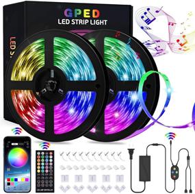 img 4 attached to 65.6ft Smart RGB 5050 SMD LED Light Strips - Color Changing Strip Light with Music Sync, Bluetooth APP Control, 40-Key Remote - Ideal for Bedroom, Room, Kitchen, Home TV - 600 LEDs