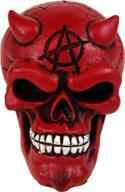 👹 red and black devil skull shift knob: unleash hell on the road! logo