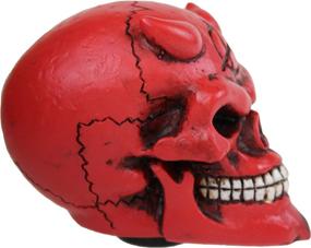 img 1 attached to 👹 Red and Black Devil Skull Shift Knob: Unleash Hell on the Road!