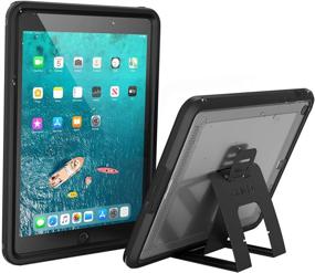img 4 attached to 📱 Waterproof Case for iPad 10.2 9th 8th 7th Edition - Full Body Protection, Drop Proof, Kickstand - Black