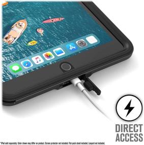 img 1 attached to 📱 Waterproof Case for iPad 10.2 9th 8th 7th Edition - Full Body Protection, Drop Proof, Kickstand - Black