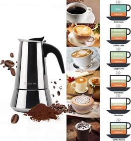 img 2 attached to ☕ Stainless Steel Stovetop Espresso Maker - 6 Cup Moka Pot for Full-Flavored Espresso - Italian Coffee Percolator - Coffee Maker with Gift Package (2 cups, 1 spoon)