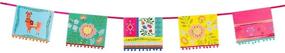 img 3 attached to 🌸 Premium Reusable Floral Paper Bunting/Garland featuring Llama Design - Ideal for 4 Meter Talking Tables, Garden Birthday Party, Outdoor BBQ, or Boho Decorations