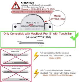 img 3 attached to 📦 MOSISO MacBook Pro 15 inch Case 2019-2016: Crystal Clear, Hard Shell, Keyboard Cover, Screen Protector, Storage Bag