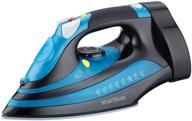 efficient martisan iron with retractable cord: 1200w steam, ceramic soleplate, auto shut off – brand new logo