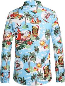 img 3 attached to 🎄 Men's Hawaiian Christmas Shirts - SSLR Sleeve Clothing for Stylish Attire