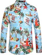 🎄 men's hawaiian christmas shirts - sslr sleeve clothing for stylish attire logo