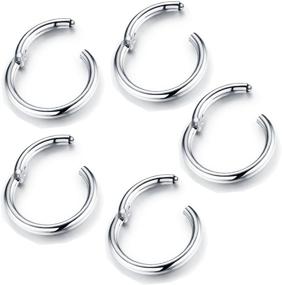 img 3 attached to 💎 Stylish Stainless Sleeper Earrings for Women - Perfect for Cartilage Piercings