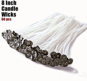 img 4 attached to Enhance Your Candle Making with EricX Light 8 inch Candle Wick Set - 60 pcs with Stickers and Centering Device