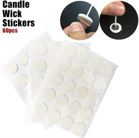 img 2 attached to Enhance Your Candle Making with EricX Light 8 inch Candle Wick Set - 60 pcs with Stickers and Centering Device