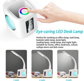 img 2 attached to Multi-Colored Desk Lamp with Integrated Pen Holder: Perfect for Office and Study Spaces