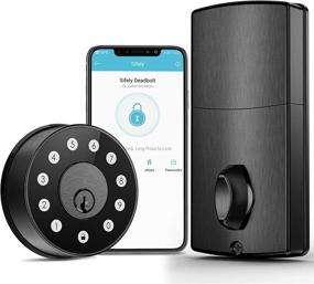 img 4 attached to 🔒 Sifely Smart Lock for Keyless Entry, Front Door Deadbolt Lock with Keypad, Digital Security Door Lock, Black