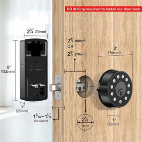 img 1 attached to 🔒 Sifely Smart Lock for Keyless Entry, Front Door Deadbolt Lock with Keypad, Digital Security Door Lock, Black