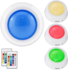 img 4 attached to 💡 Wireless RGB Push Lights: Remote Controlled Closet Tap Light - 4 Pack
