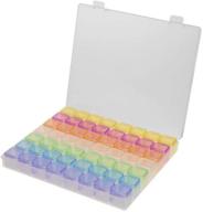 🎨 multicolor 56 grids diamond painting box: plastic jewelry organizer storage container for diy rhinestone beads, nail art tools, and small findings. ideal for diamond embroidery and nail art projects. logo