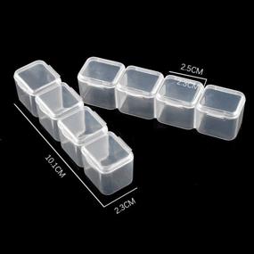 img 2 attached to 🎨 Multicolor 56 Grids Diamond Painting Box: Plastic Jewelry Organizer Storage Container for DIY Rhinestone Beads, Nail Art Tools, and Small Findings. Ideal for Diamond Embroidery and Nail Art Projects.