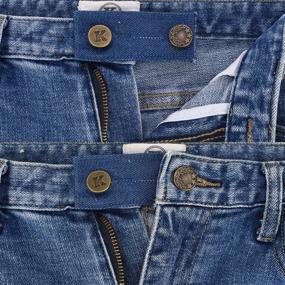 img 3 attached to Skylety Waistband Extender Set with 3 Types - 👖 Ideal for Jeans, Skirts, and Trousers (Set 2, 19 Pieces)