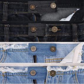 img 1 attached to Skylety Waistband Extender Set with 3 Types - 👖 Ideal for Jeans, Skirts, and Trousers (Set 2, 19 Pieces)