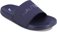 nautica stono athletic sandal in black for boys, size 5 логотип