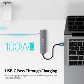img 2 attached to 💻 KEYMOX USB C Hub Multiport Adapter - Essential 6 in 1 Dongle for MacBook Pro/Air, iPad Pro, and USB-C Devices: 4K HDMI, 100W PD Charging, 2 USB-A, SD/TF Card Reader