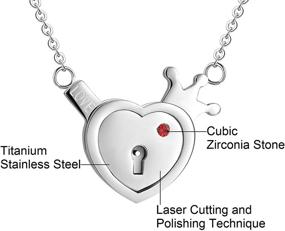 img 1 attached to 💑 His & Hers Matching Set Your Key to My Heart Couple Pendant Necklace Key and Lock Style in a Gift Box by SunnyHouse Jewelry