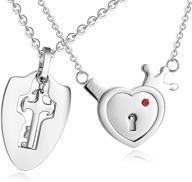 💑 his & hers matching set your key to my heart couple pendant necklace key and lock style in a gift box by sunnyhouse jewelry logo