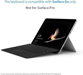 img 3 attached to Arteck Ultra-Slim Bluetooth Wireless Keyboard with Touchpad for Microsoft Surface Go 3, Surface Go 2, and Surface Go - Built-in Rechargeable Battery