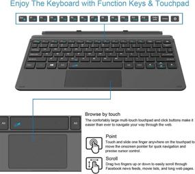 img 2 attached to Arteck Ultra-Slim Bluetooth Wireless Keyboard with Touchpad for Microsoft Surface Go 3, Surface Go 2, and Surface Go - Built-in Rechargeable Battery