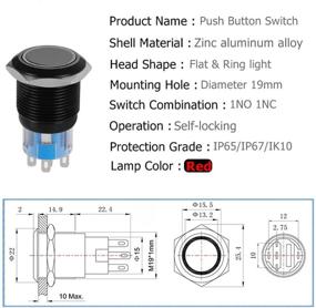 img 3 attached to ⚡️ Waterproof Black Industrial Electrical Latching Button Switches
