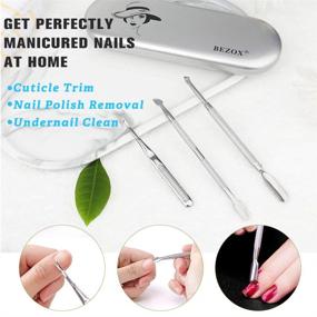 img 3 attached to BEZOX Professional Cuticle Pusher Kit