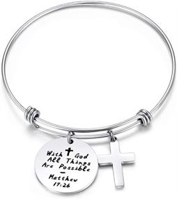 img 1 attached to 🕊️ BlinkingSoul Christian Heart Necklace: Find Faith in Bible Verse Cross Pendant & Prayer Charm