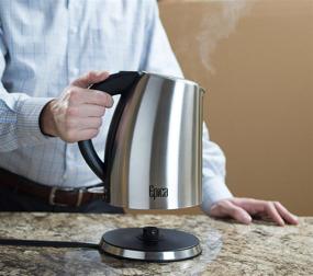 img 2 attached to Efficient and Stylish: Epica 1.75 Quart Cordless Electric Stainless Steel Kettle