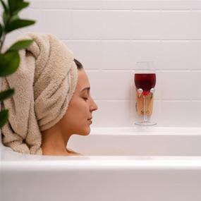 img 1 attached to Ultimate Bath Wine Holder: Shower and Bathtub Wine Glass Holder with Wine Stem - Portable, Convenient, and Stylish - Perfect Gift for Wine Enthusiasts!