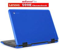 📱 mcover hard shell case, compatible with 2018 lenovo 500e series 2-in-1 chromebook (11.6"), excludes n21/n22/n23/100e/300e/flex 11 - c500e blue logo