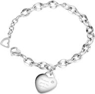 🌹 stainless steel bracelets for women in rose gold - good luck bracelet for teen girls with retro cross, simple coin, and letter m rabbit logo