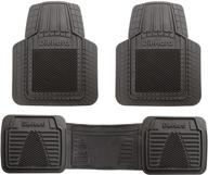 🔴 diehard 99828 universal customizable floor mat 3 piece set – all weather, all season protection in black rubber logo