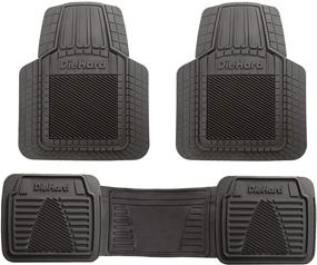 img 4 attached to 🔴 DieHard 99828 Universal Customizable Floor Mat 3 Piece Set – All Weather, All Season Protection in Black Rubber