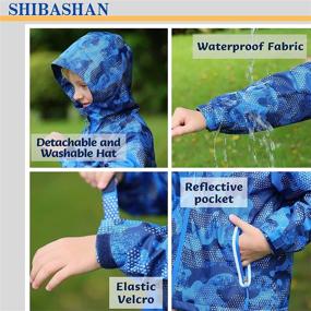 img 1 attached to Waterproof Windbreaker Lightweight Windproof Boys' Jackets & Coats by SHIBASHAN