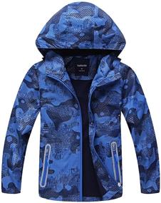 img 4 attached to Waterproof Windbreaker Lightweight Windproof Boys' Jackets & Coats by SHIBASHAN