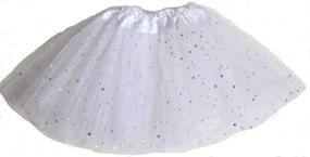 img 1 attached to 👗 QIN - OKC Baby Girls' Fluffy Birthday Christmas Tutu Skirt | Princess Ballet Dance Sparkle Star Polka Dot Tutus for Ages 3-8 Years