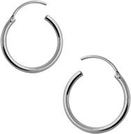 💍 ultra small sterling silver hoop earrings, 8mm - endless hoops for nose, cartilage, ears, lips logo