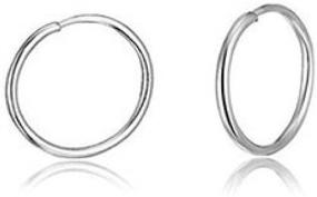 img 2 attached to 💍 Ultra Small Sterling Silver HOOP Earrings, 8mm - Endless Hoops for Nose, Cartilage, Ears, Lips