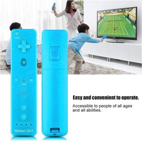 img 1 attached to 🎮 Wii Remote Controller - Kicy Wii Remote with Motion Plus and Nunchuck for Nintendo Wii U and Wii Consoles (Pink & Blue)