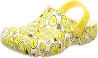 crocs fun lab smiley 👟 clog: colorful and comfy unisex-child footwear logo